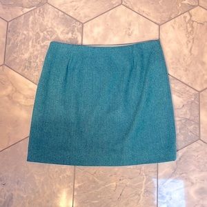 J Crew teal wool miniskirt size 4
